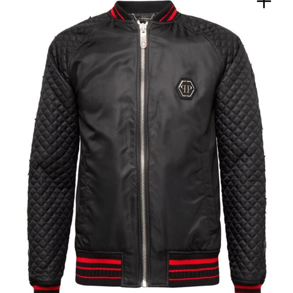PHILIPP PLEIN NYLON JACKET "SKULL SNAKE RED" - Picture 7 of 10